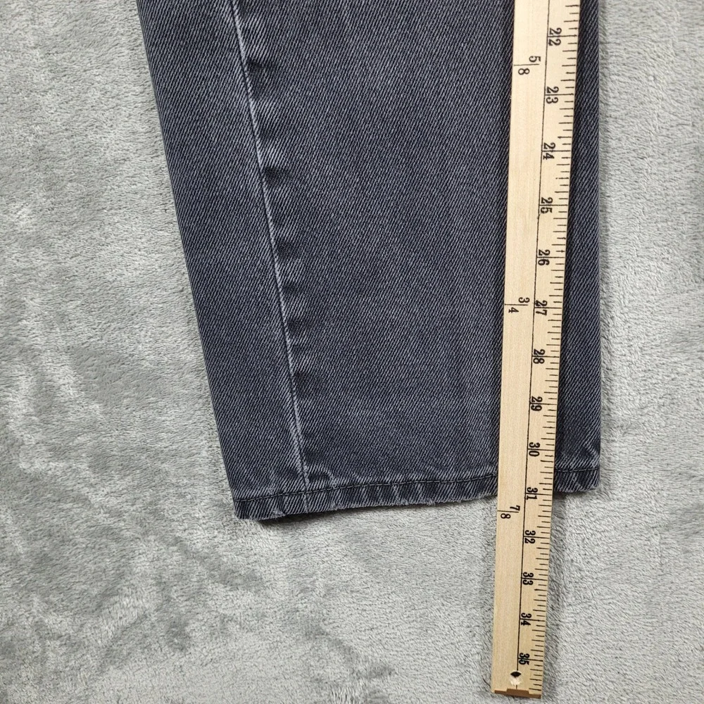 Levi's 505 Jeans Mens 33x34 (Fits 32x31) Black Regular Fit Straight Leg Faded